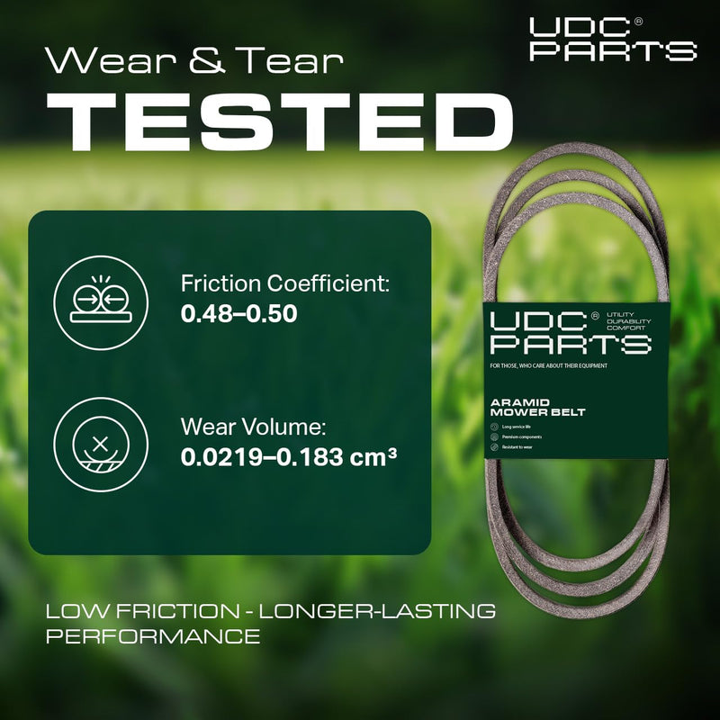  954-0642 Deck Belt Replacement for Cub Cadet 54 Inch GT1554 LT1554 SLTX1054 SLT1554 LGT1054 754-0642 MTD Troy Bilt Toro 112-0933 / Aramid Cord / 138.00 inches