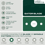  131-4547-03 Lawn Mower Blades Replacement for Toro Recycler 22 Inch 20339 20378 21465 108-9764-03 131-4547 104-8697-03 20334 20353 21442 108-9764-03P 131-4546-03 21378/ Gator Mulching 2 Pack