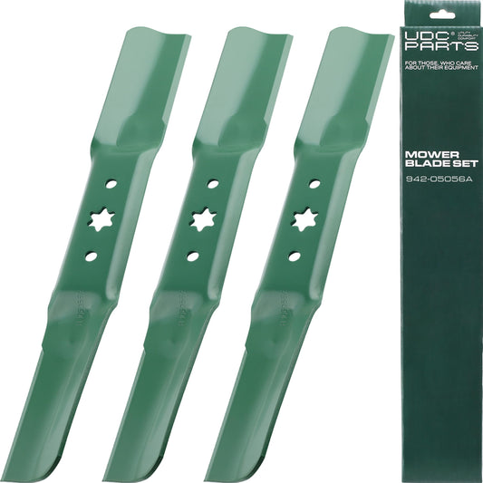Aftermarket Craftsman Lawn Mower Parts - 942-05056A Mower Blades 6 Point Star Replacement for Cub Cadet Ultima 54 Inch Craftsman Z560 T310 Z6900 Troy Bilt Mustang XT1 XT2 RZT L54 942-05056 742-05056 742-05056A / 3 Pack