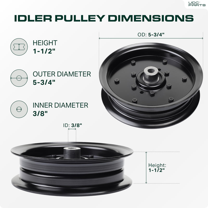 756-04511B Idler Pulley / 42 46 50 54 decks / Replacement for Cub Cadet MTD Troy Bilt Craftsman 756-04511 756-04511A RZT 42 46 50 54 RZT-L ZT1