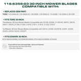  116-6358-03 Mower Blades Replacement for Toro TimeMaster 30 Inch 120-9500-03 TurfMaster 30