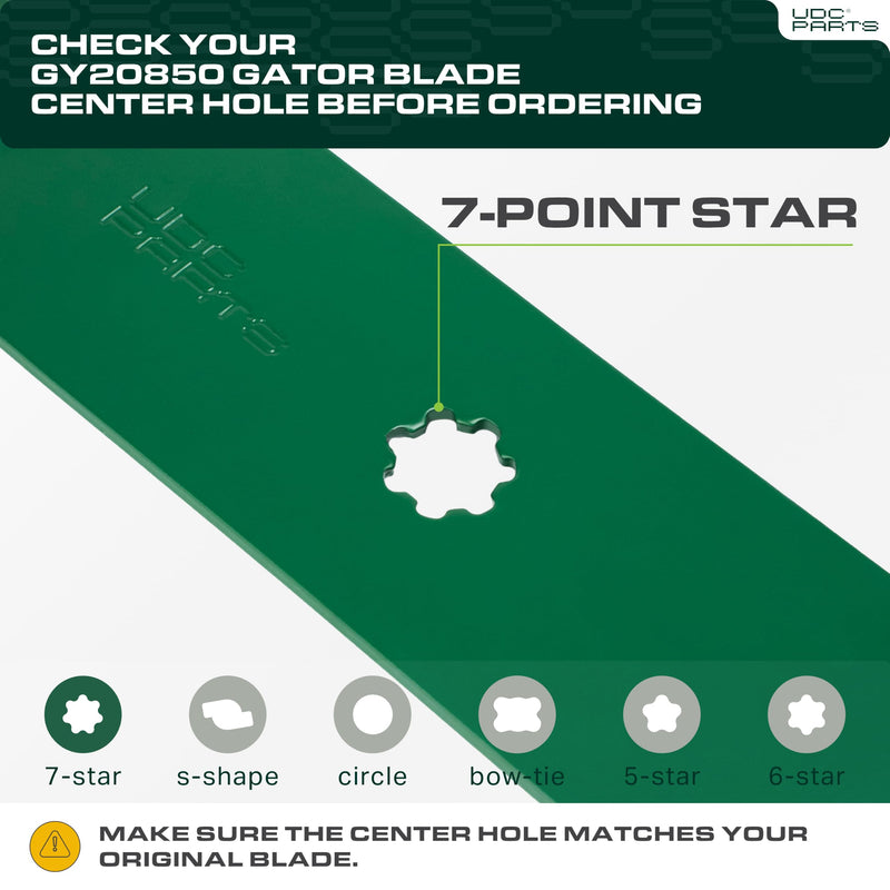 GY20850 Mower Blades Replacement for John Deere 42 inch D110 D130 D105 S100 E100 E120 E130 Z225 GX22151 AM141033 AM141031 AM141034 X305R D100 LA105 LA115 E110 / Gator Mulching Blades 2 Pack