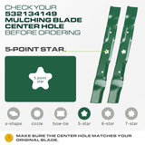  134149 Mulching Blades Replacement for Craftsman 42 Inch 532134149 Husqvarna 138971 422719 YTH18542 YTA18542 YTH1842 138971 532138971 138498 Poulan PO17542LT YTH1542XP YTH22V42 / 2 Pack