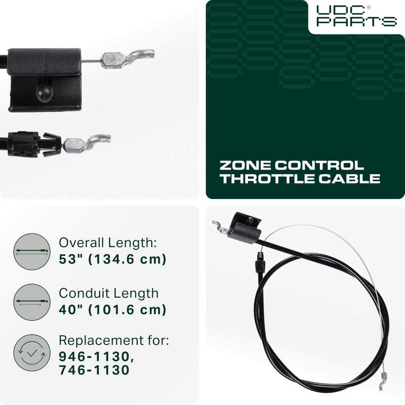  746-1130 946-1130 Control Cable Replacement for MTD Troy Bilt Cub Cadet Yard Machines Yard-Man Bolens White Outdoor 11A-426A711 11A-436M011 11A-542Q711 12AV565Q711 SC100 SC300 11A-436A711