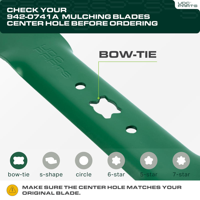 942-0741A Mower Blades 21 Inch Replacement for Troy Bilt TB130 TB240 TB160 TB115 TB230 Craftsman M230 M250 Cub Cadet Yard Machines 742-0741 742-0741A 942-0741 CMXGZAM100067 / Mulching 2 Pack