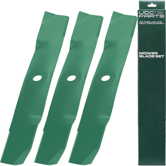 John Deere Aftermarket Parts - M143520 Mower Blades Replacement for John Deere 54 Inch UC22010 X380 X390 GX255 GX335 GX345 LX280 X320 X340 X360 X500 Z535M Z540M ZTRAK Z325E Z330M EZtrak Z425 Z435 / 3 Pack Medium Lift