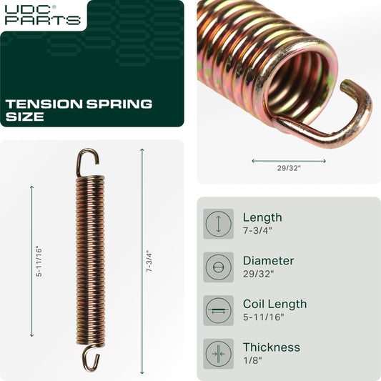  UDC Parts 732-0459C Tension Spring / 2 pcs / for MTD Cub Cadet 732-0459 732-0459B 932-0459 LTX1040 LT-1024 LGTX-1050 Yard Machine 136E470F000