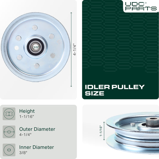 Wholesale belts for mowers -  UDC Parts 756-1229 Idler Pulley / 44 48 50 54 inch deck / for Cub Cadet MTD 01004081 Snapper 23966 7023966 RZT17 RZT22 RZT42 RZT50 LT1022 LT1024