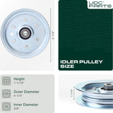 Wholesale Lawn Mower Parts -  UDC Parts 756-1229 Idler Pulley / 44 48 50 54 inch deck / for Cub Cadet MTD 01004081 Snapper 23966 7023966 RZT17 RZT22 RZT42 RZT50 LT1022 LT1024