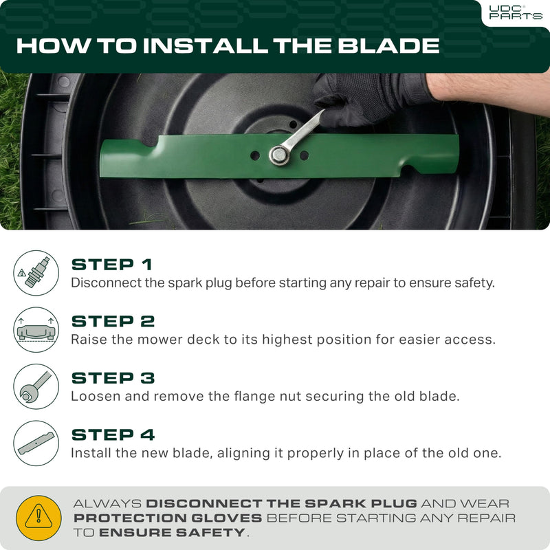  M143520 Mower Blades Replacement for John Deere 54 Inch UC22010 X380 X390 GX255 GX335 GX345 LX280 X320 X340 X360 X500 Z535M Z540M ZTRAK Z325E Z330M EZtrak Z425 Z435 / 3 Pack Medium Lift
