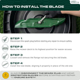  M170642 Mower Blades Replacement for John Deere 42 Inch UC22008 S220 Z315E Z320M Z320R Z335E Z335M Z345M Z345R / 2 Pack Mulching