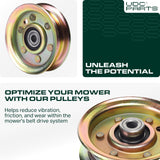  173437 Idler Pulley / 42 44 inch deck / Replacement for Husqvarna Poulan Craftsman AYP 131494 165888 532104360 532131494 LT16542 LT18452 LTH1342 LTH1542