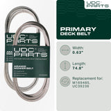 M169485, UC39236 Mower Deck Belt Replacement for John Deere X330, X350, X380 & More | Aramid Cord