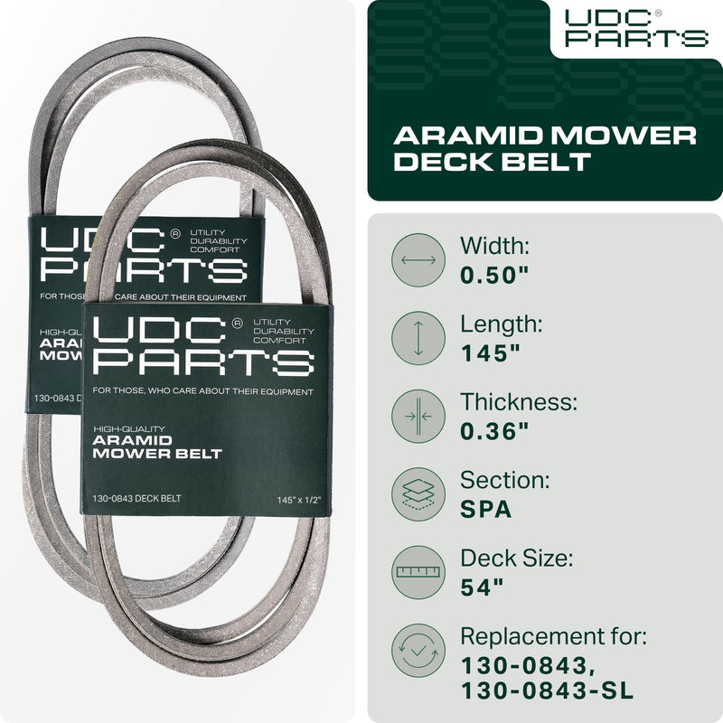 130-0843 Mower Deck Belt Replacement for Toro TimeCutter SS5425 & More | Aramid Cord