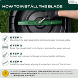 138497 193957 Lawn Mower Blades Replacement for Craftsman 38 Inch 532193957 Husqvarna 532138497 Poulan 532127842 127842 581116302 LT1238 LT19538 LTH18538 LTH1538 / High Lift Mulching 2 Pack
