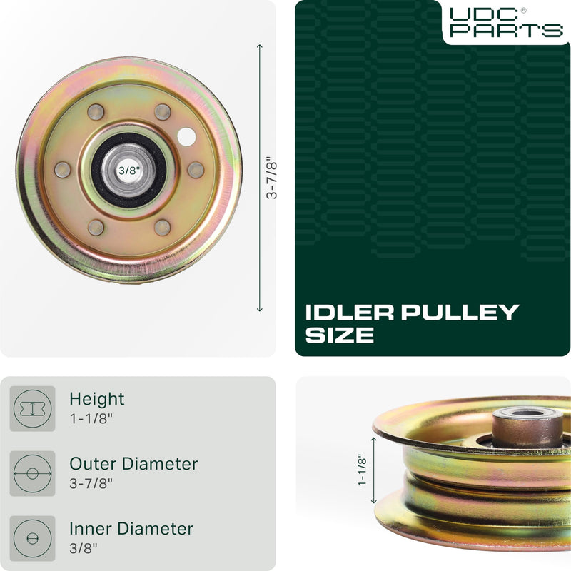  173437 Idler Pulley / 42 44 inch deck / Replacement for Husqvarna Poulan Craftsman AYP 131494 165888 532104360 532131494 LT16542 LT18452 LTH1342 LTH1542