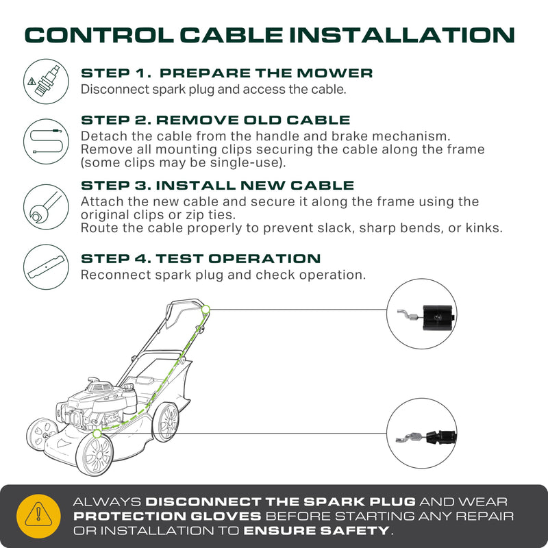  2034B Operator Presence Control Cable Replacement for Swisher ST60022Q ST67522BS ST67522Q ST50022STDQ ST6002212V ST60022DXQ12RK ST65022Q High Wheel Trimmers