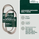  954-05078, 490-501-C070 Mower Deck Belt Replacement for Cub Cadet RZT | Craftsman Z550 & More | 50-in Deck | Aramid Cord