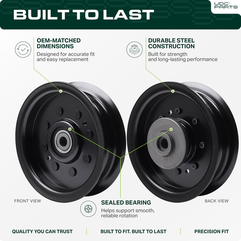  196104 Idler Pulley / 48 54 inch deck / Replacement for Husqvarna 532196104 197380 532197380 TS342 TS343 TS348 TS352 YT42DXLS