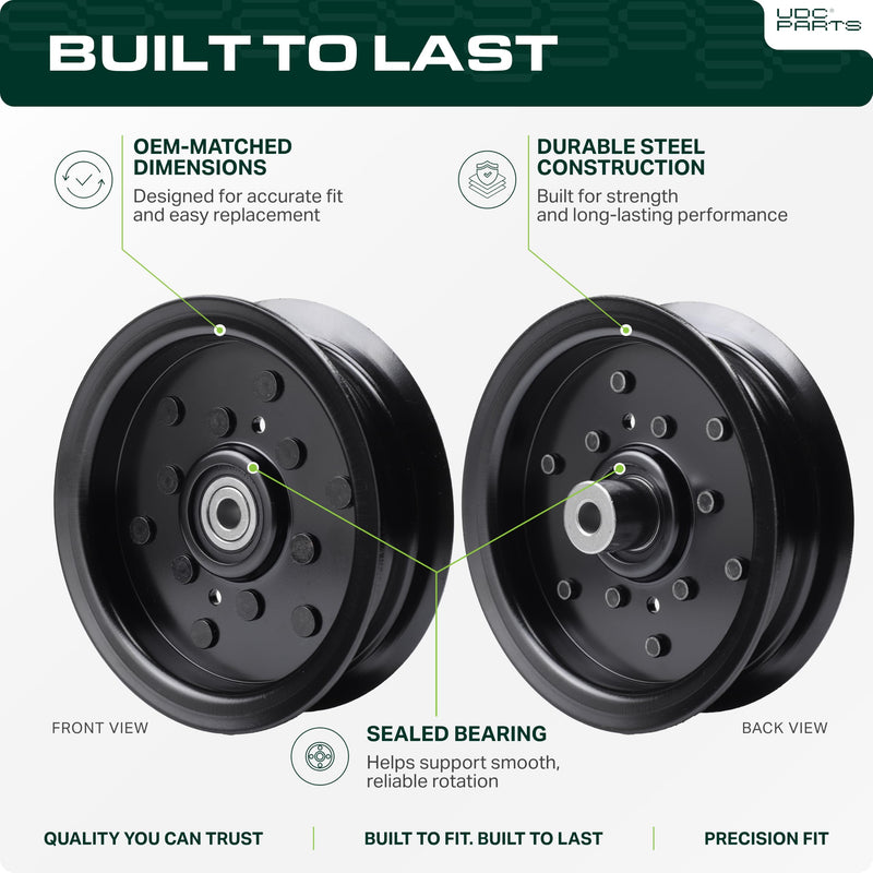  532196106 Idler Pulley / 42 46 48 54 inch deck / Replacement for Craftsman Husqvarna Ariens Poulan 532197379 197379 196106 MZ 54 RZ 5424 YTH24K48 2042 LS YTH24V54 LGH2654