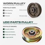  173437 Idler Pulley / 42 44 inch deck / Replacement for Husqvarna Poulan Craftsman AYP 131494 165888 532104360 532131494 LT16542 LT18452 LTH1342 LTH1542