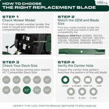  603995 Mower Blades Replacement for Hustler Raptor 52 Inch 795526 783753 30227-52X Mini Z FasTrak SD X-ONE Super S Sport Hustler Z 931899 935817 931949 927236 / High Lift Mulching 3 Pack