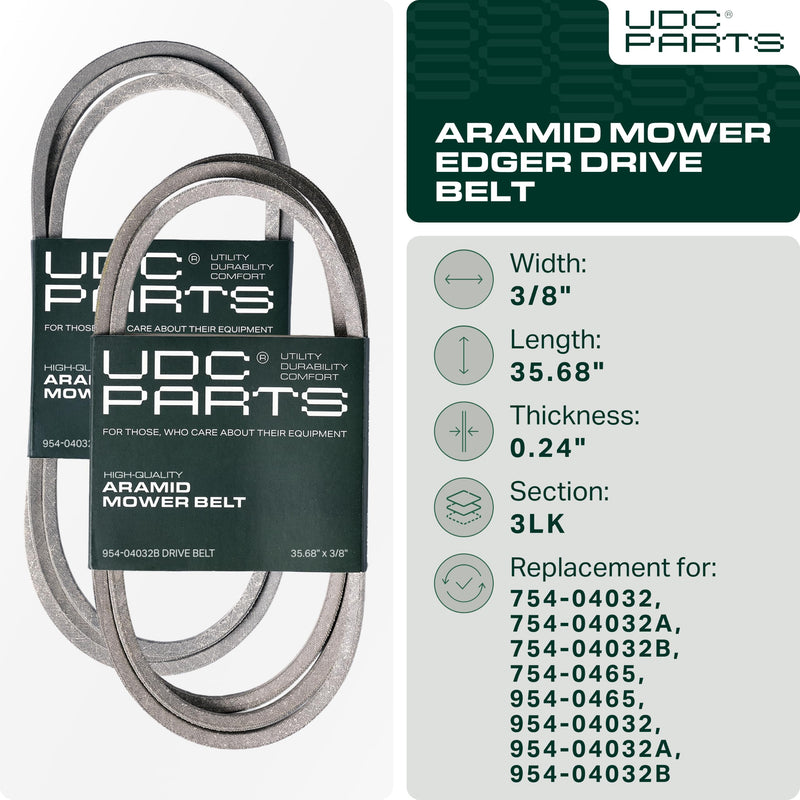 954-04032B, 754-04032 Mower Drive Belt Replacement for MTD & More | Aramid Cord
