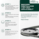  137153, 532137153 Mower Drive Belt Replacement for Craftsman, Husqvarna & More | Aramid Cord