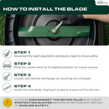  UDC Parts 793794 Mower Blades Replacement for 42 Inch & 60 Inch Hustler 603992 794685 793935 794214 794230 933440 936070 938050 934505US 934786 935742 937748 937847 938167/3 Pack Low Lift