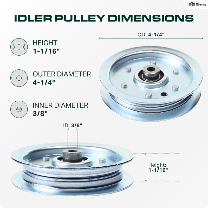  756-1229 Idler Pulley / 44 48 50 54 inch deck / Replacement for Cub Cadet MTD 01004081 Snapper 23966 7023966 RZT17 RZT22 RZT42 RZT50 LT1022 LT1024