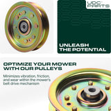  956-04129 Idler Pulley / 42 46 48 50 54 inch deck / Replacement for Cub Cadet MTD 956-04129C 756-04129B 756-04129C 753-08171 756-04129C