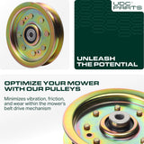  956-04129 Idler Pulley / 42 46 48 50 54 inch deck / Replacement for Cub Cadet MTD 956-04129C 756-04129B 756-04129C 753-08171 756-04129C