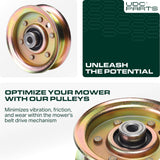  173437 Idler Pulley / 42 44 inch deck / Replacement for Husqvarna Poulan Craftsman AYP 131494 165888 532104360 532131494 LT16542 LT18452 LTH1342 LTH1542
