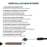  GY21106 PTO Shift Lever Cable Replacement for John Deere LA100 LA105 LA110 LA115 LA120 LA125 LA135 L100 L105 L107 L108 L110 L111 L118 L120 X110 X120 102 105 GY20156 Sabre Sabo Lawn Tractor