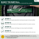  GY20852 Mower Blades 48 Inch Replacement for John Deere D140 E140 S140 Z355E GX21784 GX21786 S170 E170 LA130 LA145 D160 S160 E160 E150 GX21785 AM137757 AM141035 / High Lift Mulching 3 Pack