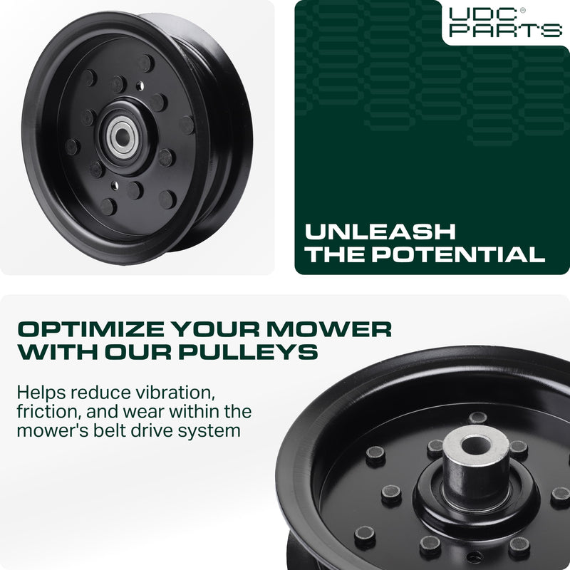  532196106 Idler Pulley / 42 46 48 54 inch deck / Replacement for Craftsman Husqvarna Ariens Poulan 532197379 197379 196106 MZ 54 RZ 5424 YTH24K48 2042 LS YTH24V54 LGH2654