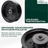  196104 Idler Pulley / 48 54 inch deck / Replacement for Husqvarna 532196104 197380 532197380 TS342 TS343 TS348 TS352 YT42DXLS