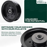  196104 Idler Pulley / 48 54 inch deck / Replacement for Husqvarna 532196104 197380 532197380 TS342 TS343 TS348 TS352 YT42DXLS