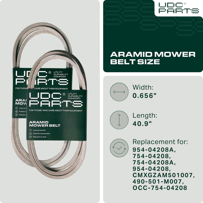  954-04208A, 954-04208 Mower Drive Belt Replacement for Craftsman LT2000 | Troy-Bilt Bronco & More | Aramid Cord