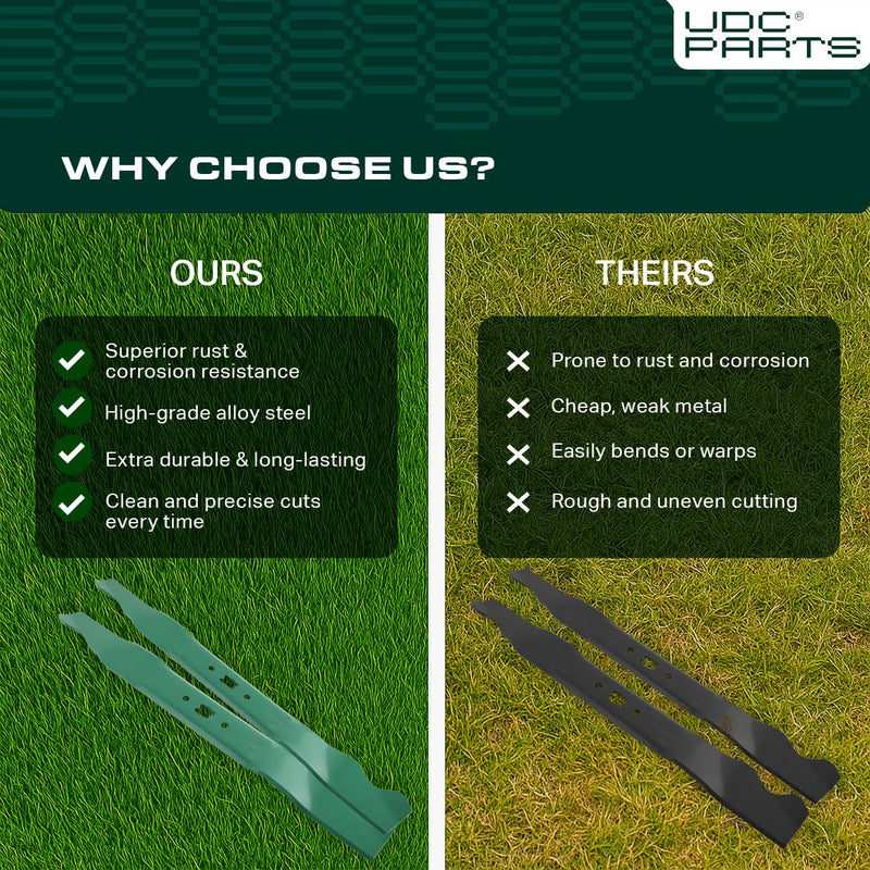  942-04244A Mower Blades Replacement for Cub Cadet 46 Inch XT1 LT46 LTX1045 LTX 1046 942-04290 942-04290A RZT L46 XT2 Craftsman T240 942-04244 Troy Bilt 742-04290/Mulching 6 Point Star 2 Pack