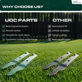  532405380 Lawn Mower Blades Replacement for Husqvarna 46 Inch YTH22V46 Z246 YT46LS YTH20K46 YTH21K46 YTH22K46 YTA22V46 RZ4623 Craftsman CMXGZAM110147 594892801 Ariens / Medium Lift 2 Pack