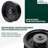  196104 Idler Pulley / 48 54 inch deck / Replacement for Husqvarna 532196104 197380 532197380 TS342 TS343 TS348 TS352 YT42DXLS