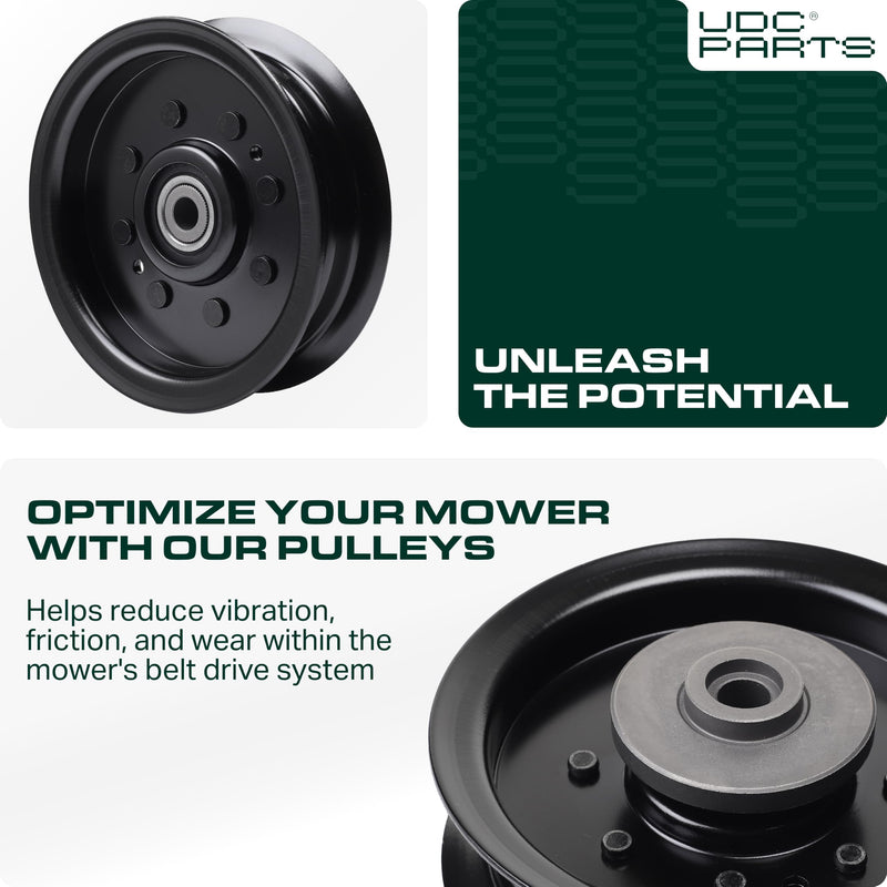  196104 Idler Pulley / 48 54 inch deck / Replacement for Husqvarna 532196104 197380 532197380 TS342 TS343 TS348 TS352 YT42DXLS