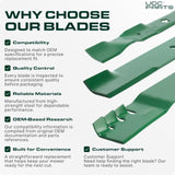  GY20852 Mower Blades 48 Inch Replacement for John Deere D140 E140 S140 Z355E GX21784 GX21786 S170 E170 LA130 LA145 D160 S160 E160 E150 GX21785 AM137757 AM141035 / High Lift Mulching 3 Pack