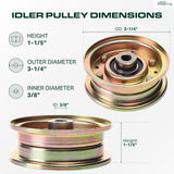  756-04511B Idler Pulley / 42 46 50 54 decks / Replacement for Cub Cadet MTD Troy Bilt Craftsman 756-04511 756-04511A RZT 42 46 50 54 RZT-L ZT1
