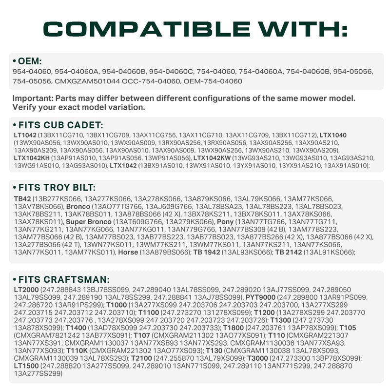  954-04060C Deck Belt Replacement for Troy Bilt, Cub Cadet, MTD, Craftsman 42-in Deck | Fits 954-04060B