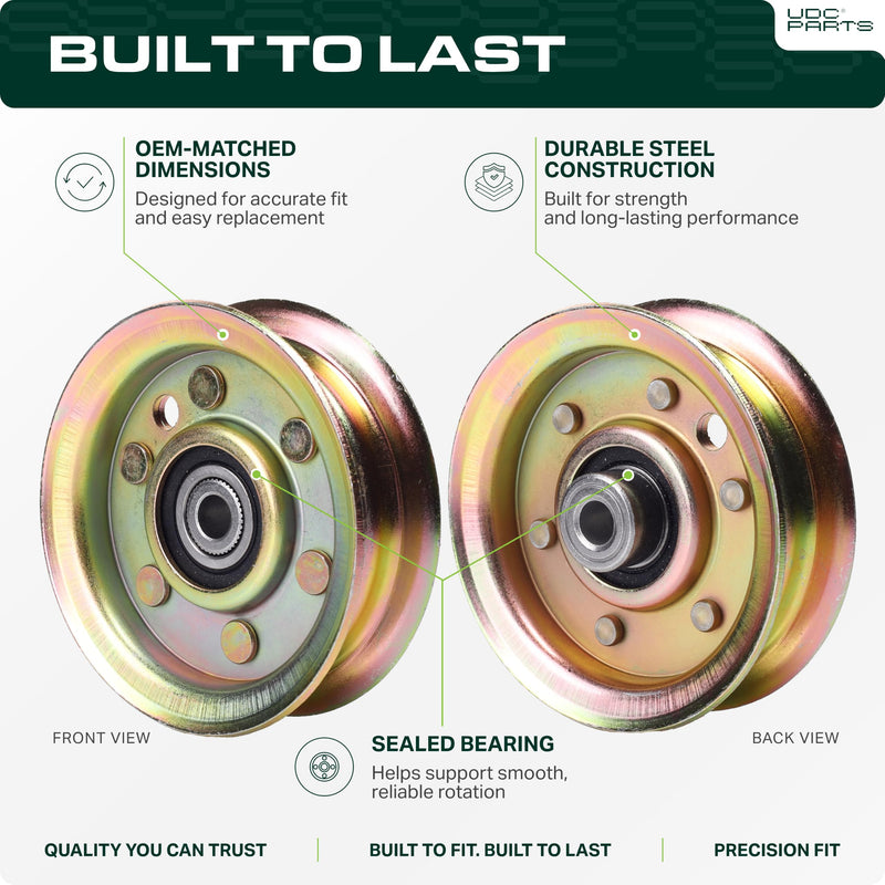  173437 Idler Pulley / 42 44 inch deck / Replacement for Husqvarna Poulan Craftsman AYP 131494 165888 532104360 532131494 LT16542 LT18452 LTH1342 LTH1542