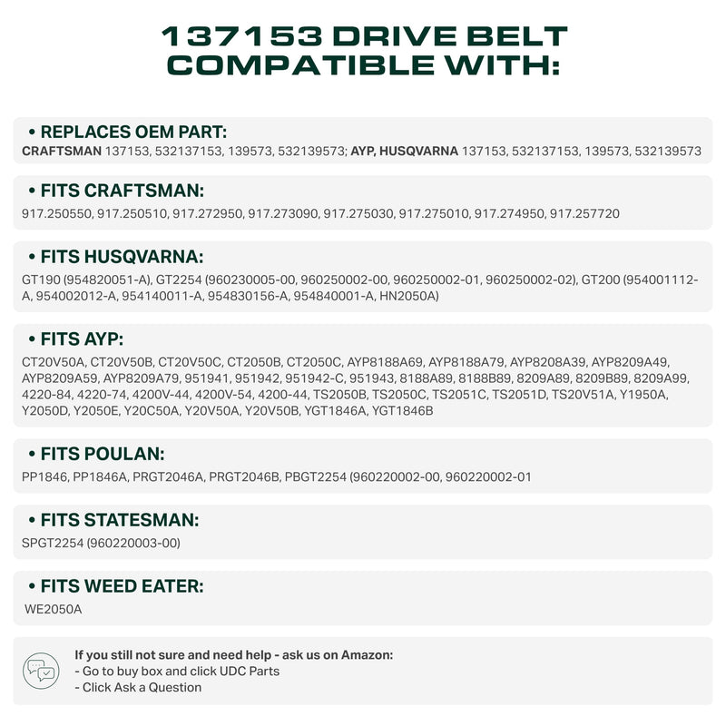 91-2258 Mower V-Belt Replacement for Toro 20655 & More | 22-in Deck | Aramid Cord