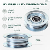  GY22172 Idler Pulley / 42 48 inch deck / Replacement for John Deere Scotts Sabre GY20067 D140 D102 D110 D125 D130