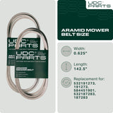  191273, 532191273 Mower Deck Belt Replacement for Husqvarna GT2254 | Craftsman & More | 54-in Deck | Aramid Cord